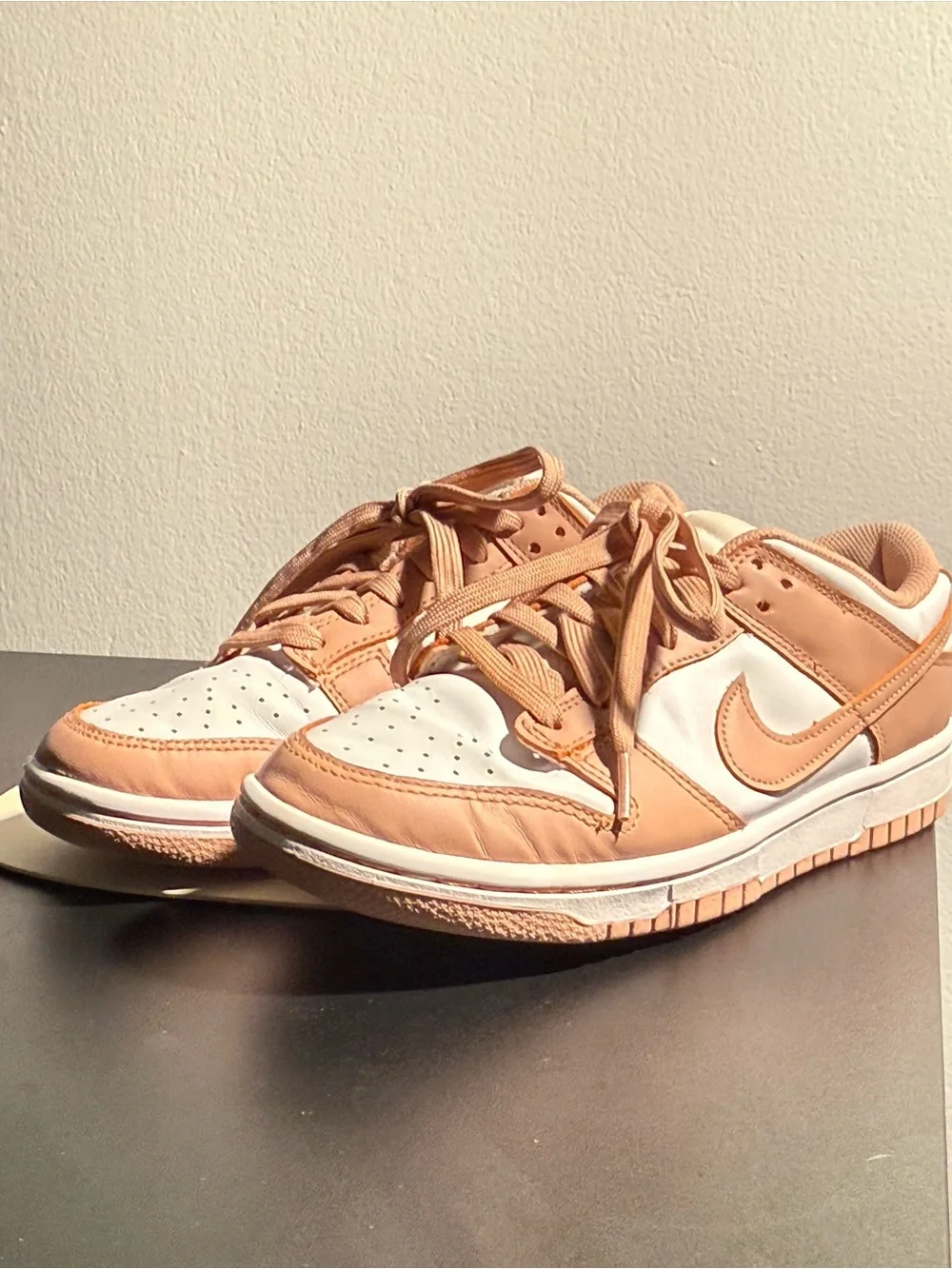 Nike Women’s Dunks Panda Low-Top Sneakers in Peach/White